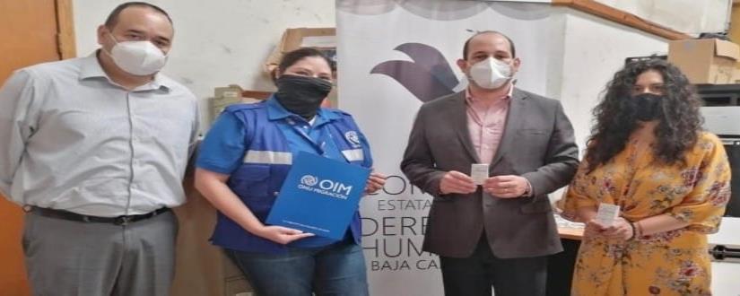 Agradece CEDHBC donativo de OIM