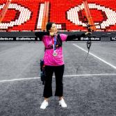 Gabriela Schloesser, medallista olímpica Tijuanense visitó el estadio caliente
