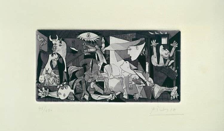 Morton subasta un grabado del Guernica firmado por Picasso Morton subasta un grabado del Guernica firmado por Picasso
