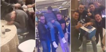 Viral: Borracho gana rifa en la posada del trabajo y sus amigos lo llevan cargando Viral: Borracho gana rifa en la posada del trabajo y sus amigos lo llevan cargando