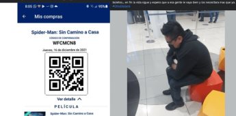 Nunca pensé que alguien pudiera ser así: Presume su boleto para Spider-man y le roban el código QR Nunca pensé que alguien pudiera ser así: Presume su boleto para Spider-man y le roban el código QR