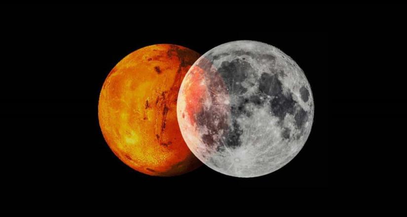 Mira al cielo. La Luna y Marte se besarán esta noche