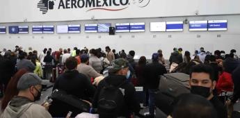 Suman 50 vuelos cancelados en AICM tras contagios entre personal