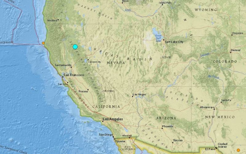 ¡Magnitud 5.5! Sismo sacude el noreste de California