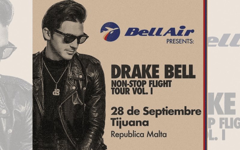 Drake Bell próximamente en Tijuana por su gira Non Stop Tour