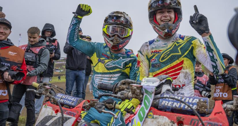 Jett y Hunter Lawrence se unen a Kyle Webster para ganar el Motocross de las Naciones