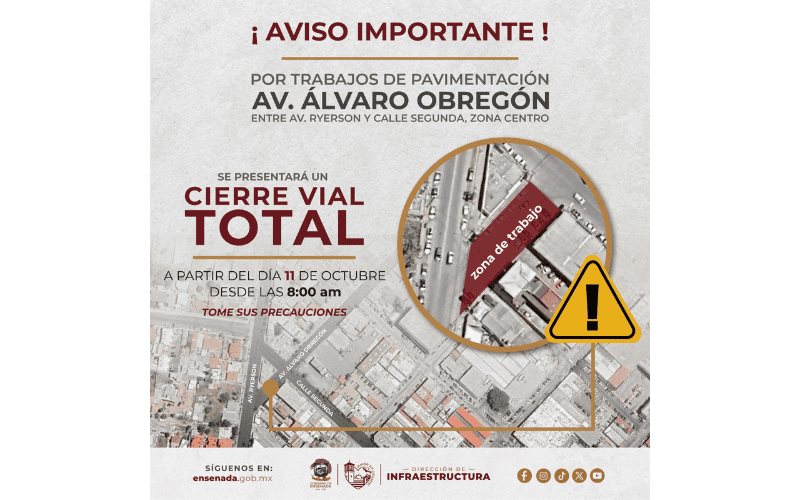 Arrancará Gobierno de Ensenada rehabilitación de la calle Obregón Arrancará Gobierno de Ensenada rehabilitación de la calle Obregón