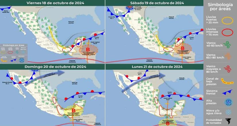 Pudieran presentarse ráfagas de fuertes vientos durante el fin de semana: Protección Civil