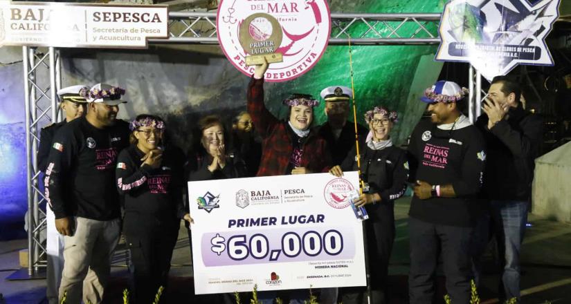 Ensenada conserva el título en el torneo femenil de pesca deportiva Reinas del Mar.