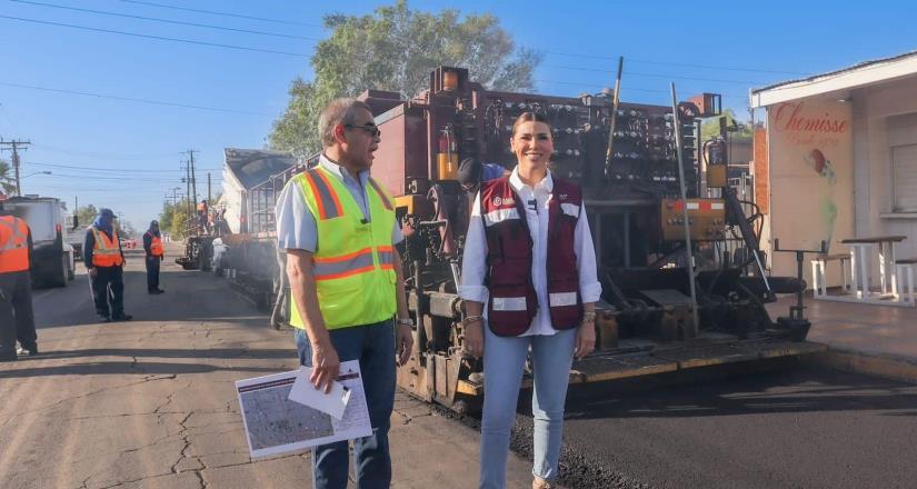 Avanza gobierno de Marina del Pilar en rehabilitación de vialidades para mejorar la circulación en el estado