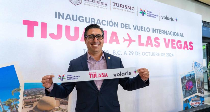 Secture inaugura nuevo vuelo internacional Tijuana - Las Vegas