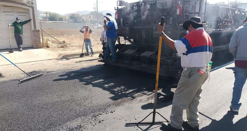 Presenta avance del 45% rehabilitación de la Calle Tercera en la colonia Hidalgo