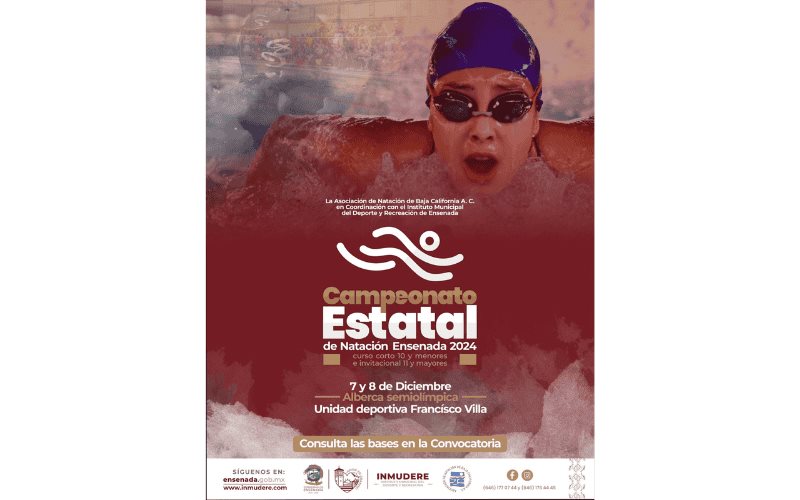 Anuncia Gobierno de Ensenada Campeonato Estatal de Natación 2024