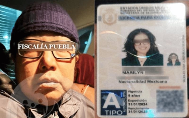 Exhiben licencia de conducir de Marilyn Cote tras detención en Tlaxcala