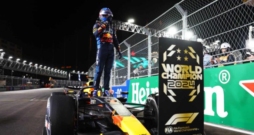 Verstappen termina quinto y logra su cuarto título consecutivo de pilotos