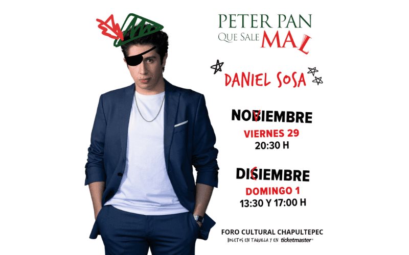 La versatilidad del humor, Daniel Sosa interpretará al Narrador en Peter Pan Que Sale Mal