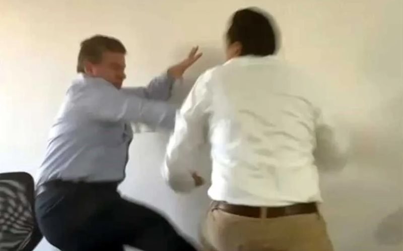 Captan pelea a golpes entre diputados de Morena y PVEM en Chiapas