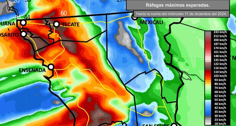 Reitera Protección Civil medidas ante pronóstico de vientos de Santa Ana