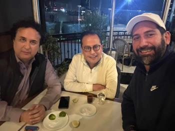 Se reúnen el vice-coordinador nacional Gabriel Portilla con David Olivo y Juan Carlos Hank