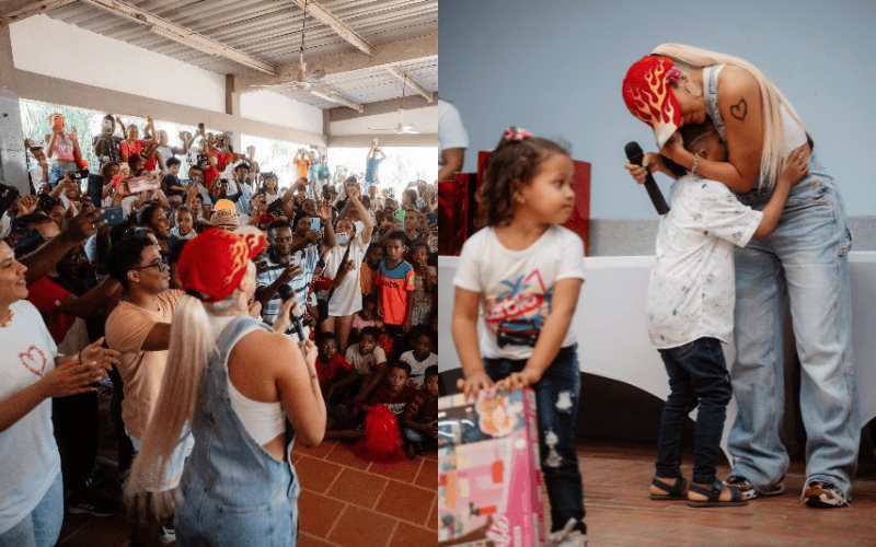 Karol G sorprende con noble gesto en fundación de Cartagena