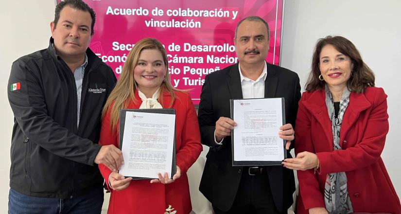 Firman convenio Canacope y Sedeti para fortalecer al comercio pequeño en Tijuana