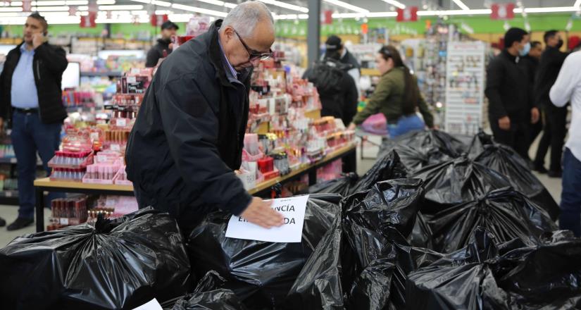 Obtiene Operación Limpieza en Baja California el más grande aseguramiento de contrabando y piratería en México