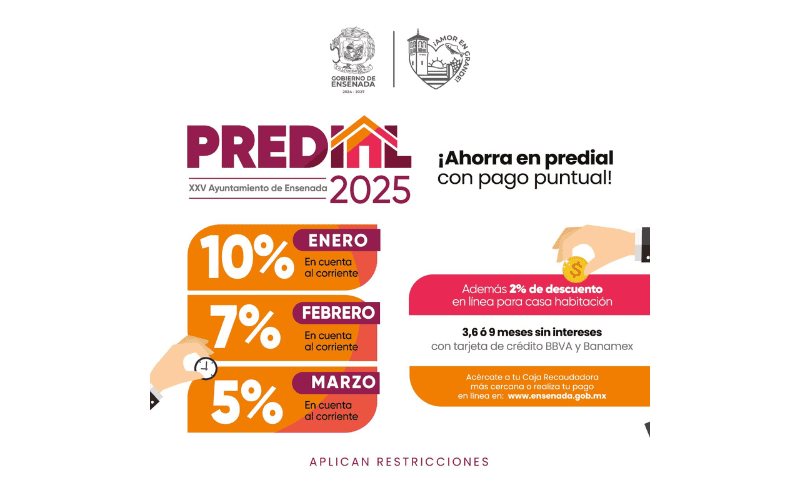 En enero hasta 12% de descuento en pago de predial