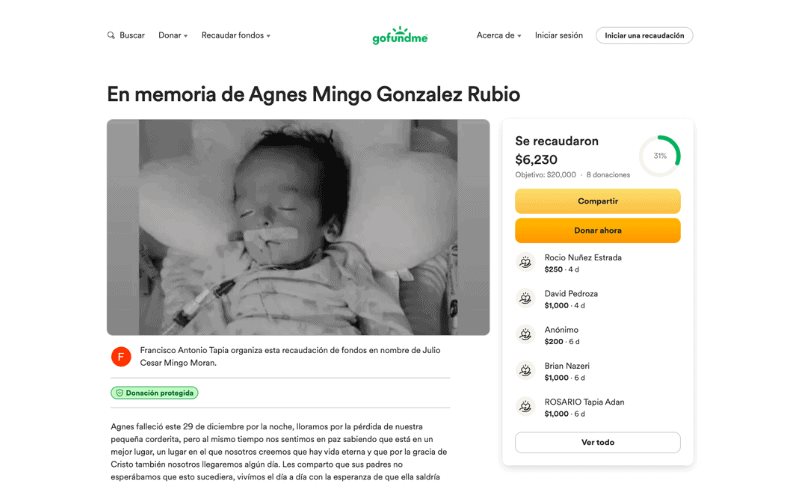 Familia de BCS busca ayuda para cremar el cuerpo de su bebé