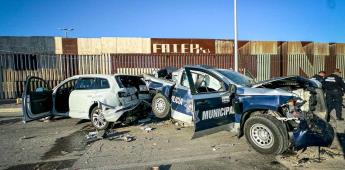 Persecución policiaca provoca carambola frente al Aeropuerto de Tijuana