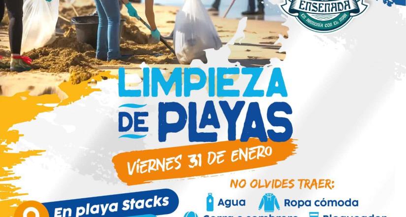 Invitan Gobierno de Ensenada y Cicese a sumarse a primera limpieza de Playa del año