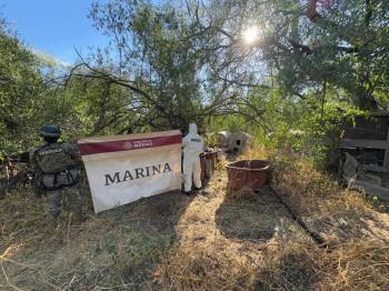 Localizan e inhabilitan bodega y laboratorio clandestino, en el municipio de Álamos, Sonora