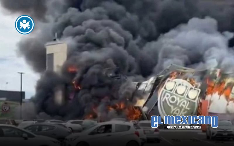 Incendio consume Casino Royal Park en Culiacán; hay un herido