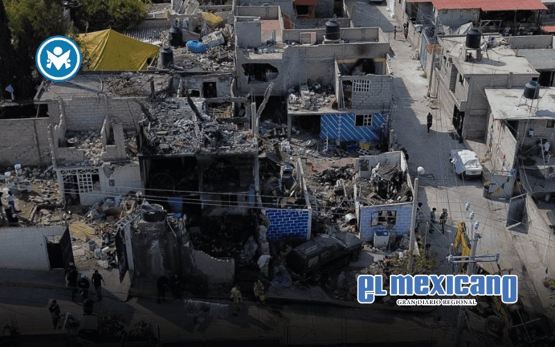 Explosión en taller de pirotecnia deja 2 muertos, varios heridos y 20 casas dañadas en Chimalhuacán